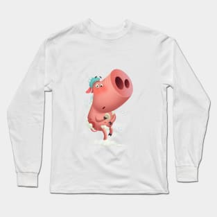 Piggy shower Long Sleeve T-Shirt